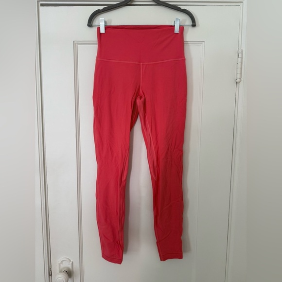 Lululemon High Rise Align Leggings Coral Raspberry Cream in size 8 - Picture 4 of 7